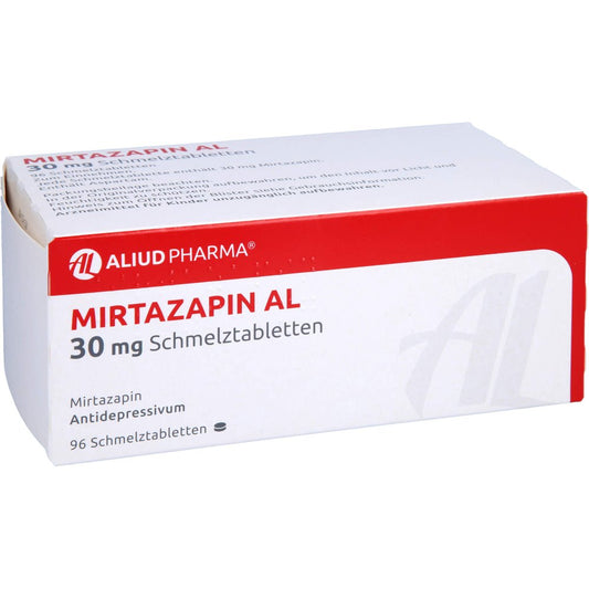 Das Produktfoto zeigt Mirtazapin Al 30 Mg Schmelztabletten (96 stk) PZN 00981475