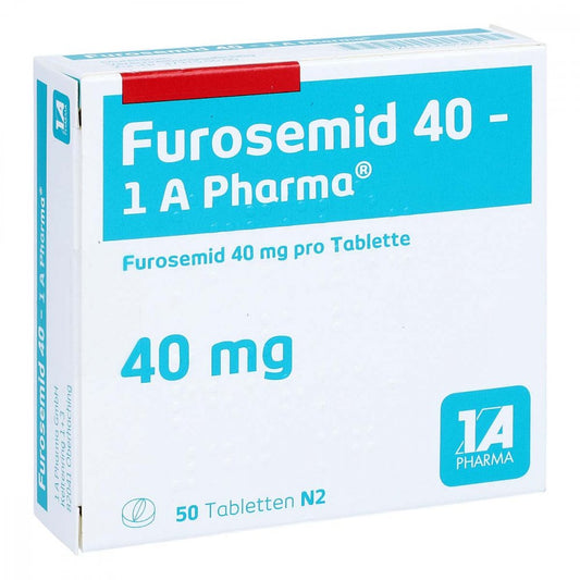 Das Produktfoto zeigt Furosemid 40-1a Pharma Tabletten (50 stk) PZN 00985800