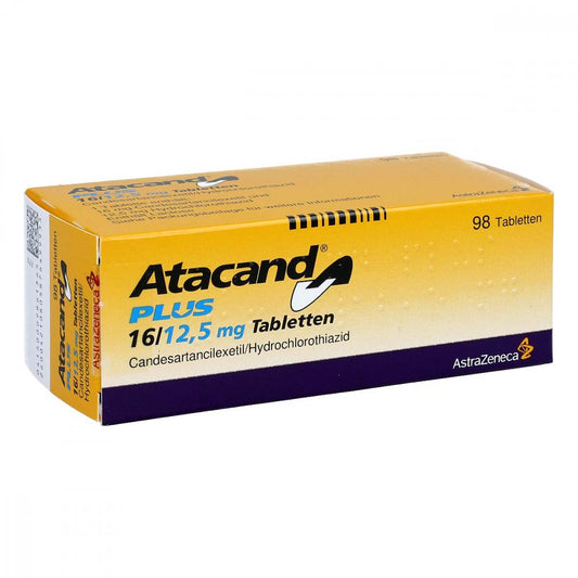 Das Produktfoto zeigt Atacand Plus 16 Mg/12,5 Mg Tabletten (98 stk) PZN 00986136