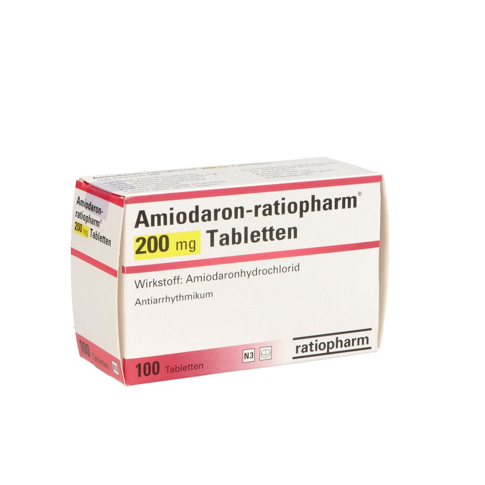 Das Produktfoto zeigt Amiodaron-Ratiopharm 200 Mg Tabletten (100 stk) PZN 00987489