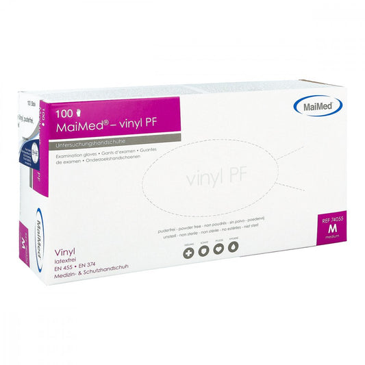 Handschuhe Einmal Vinyl Puderfrei M (100 stk)