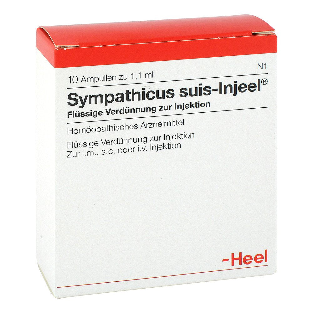 Das Produktfoto zeigt Sympathicus Suis Injeel Ampullen (10 stk) PZN 00996459