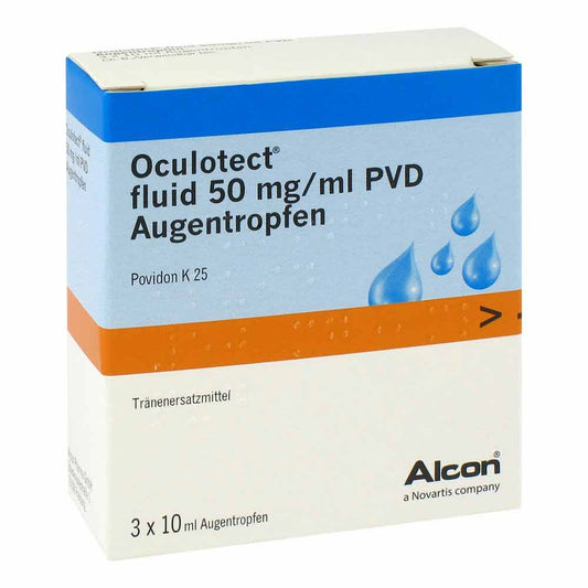 Das Produktfoto zeigt Oculotect Fluid Pvd Augentropfen (3X10 ml) PZN 00999989