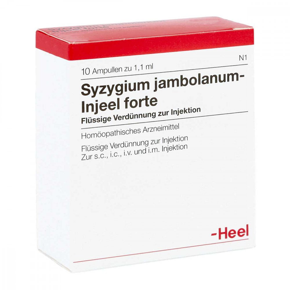 Das Produktfoto zeigt Syzygium Jambolanum Injeel Forte Ampullen (10 stk) PZN 01000462