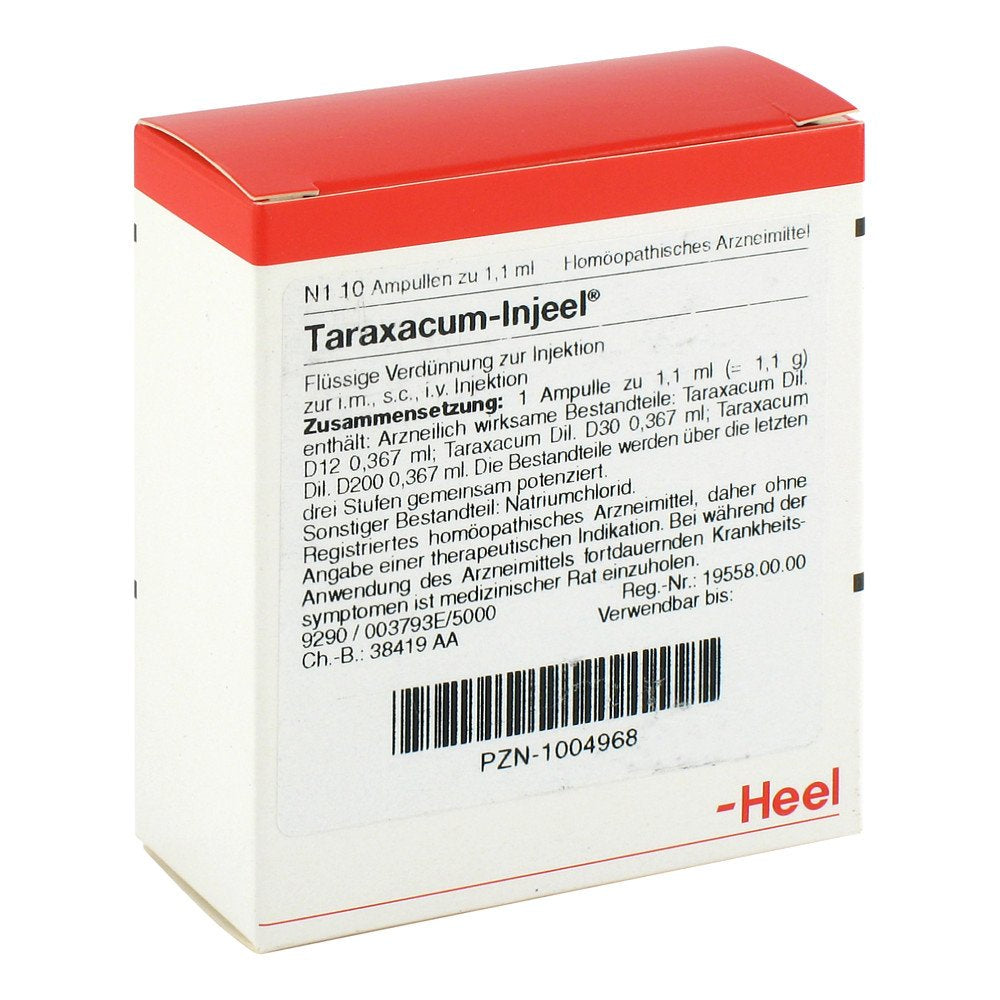 Das Produktfoto zeigt Taraxacum Injeel Ampullen (10 stk) PZN 01004968