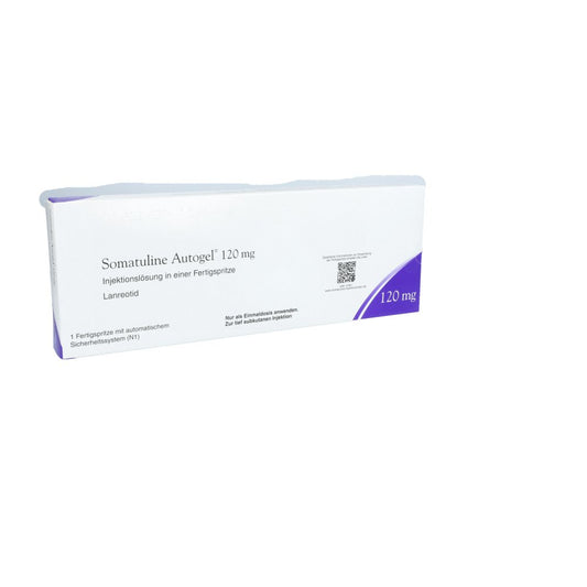 Das Produktfoto zeigt Somatuline Autogel 120 Mg Inj.-Lsg.I.E.Fertigspr. (1 stk) PZN 01007725