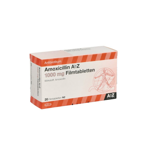 Amoxicillin Abz 1000 Mg Filmtabletten (20 stk)