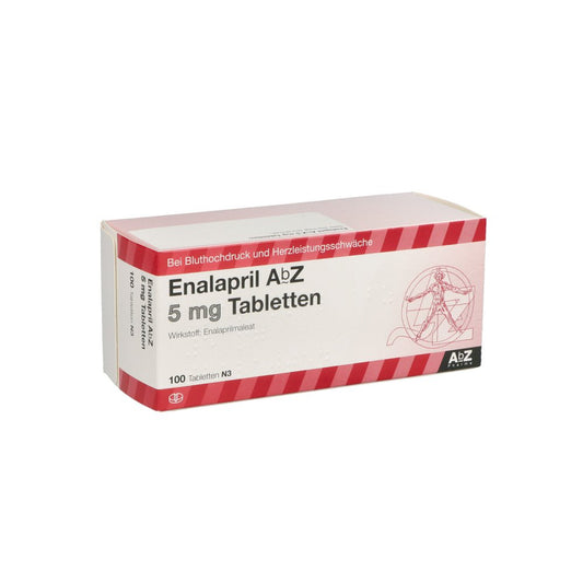 Das Produktfoto zeigt Enalapril Abz 5 Mg Tabletten (100 stk) PZN 01015676