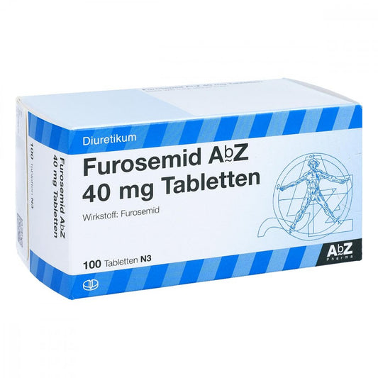 Das Produktfoto zeigt Furosemid Abz 40 Mg Tabletten (100 stk) PZN 01015831