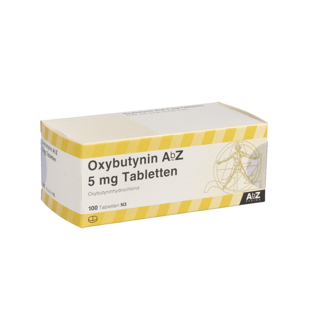 Das Produktfoto zeigt Oxybutynin Abz 5 Mg Tabletten (100 stk) PZN 01016687
