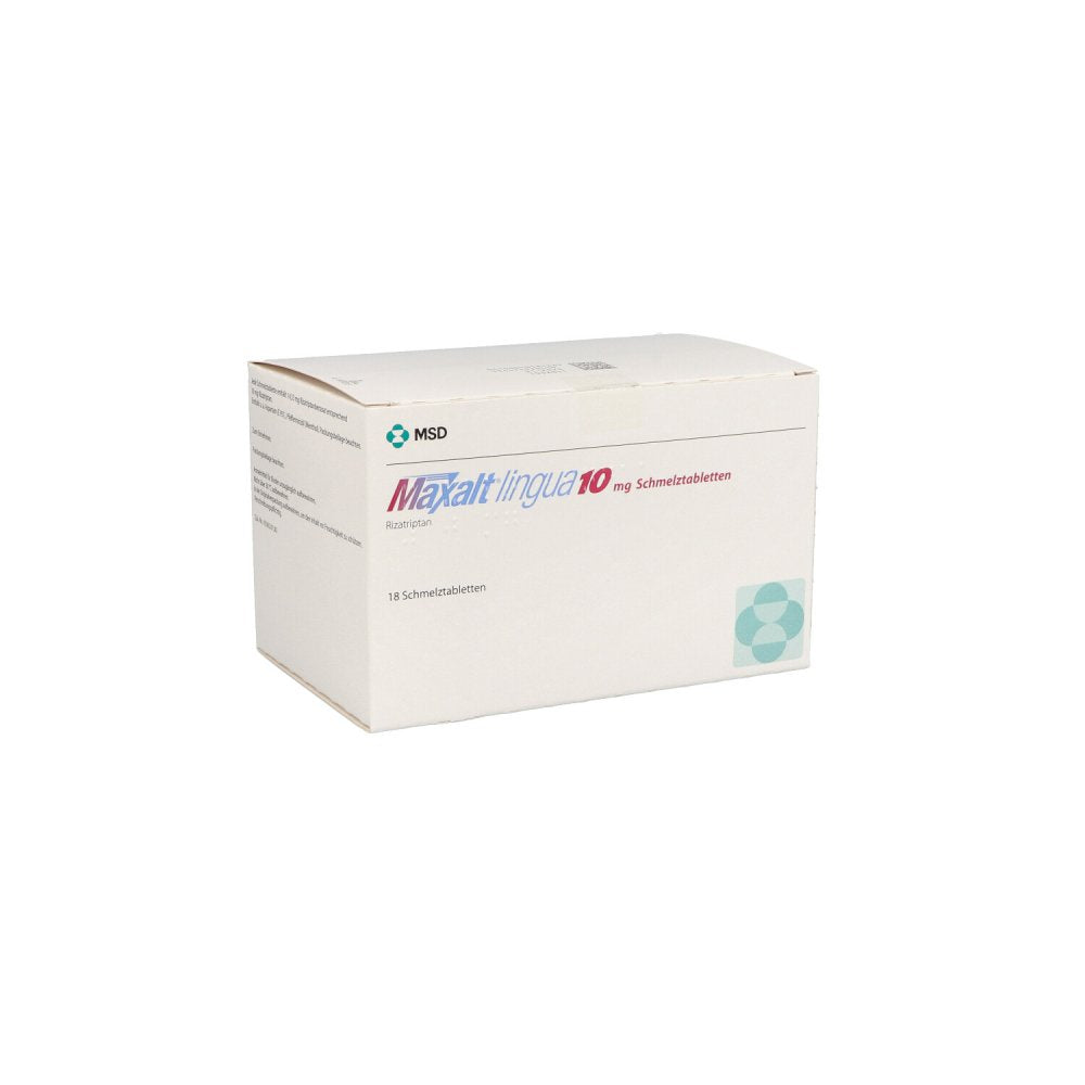 Das Produktfoto zeigt Maxalt Lingua 10 Mg Schmelztabletten (18 stk) PZN 01018166