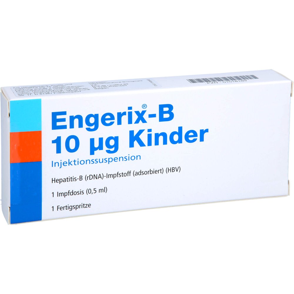 Das Produktfoto zeigt Engerix-B Kinder Inj.-Susp.I.E.Fertigspritze (1 stk) PZN 01018189