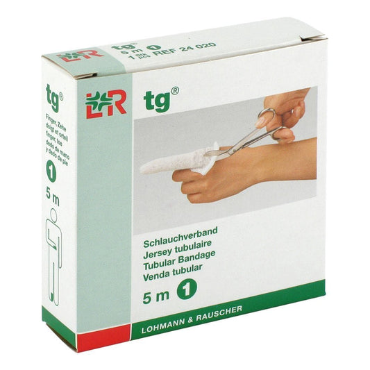 Das Produktfoto zeigt Tg Schlauchverband Gr.1 5 M Weiß (1 stk) PZN 01020157