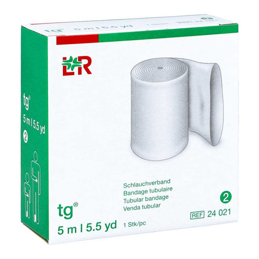 Das Produktfoto zeigt Tg Schlauchverband Gr.2 5 M Weiß (1 stk) PZN 01020192