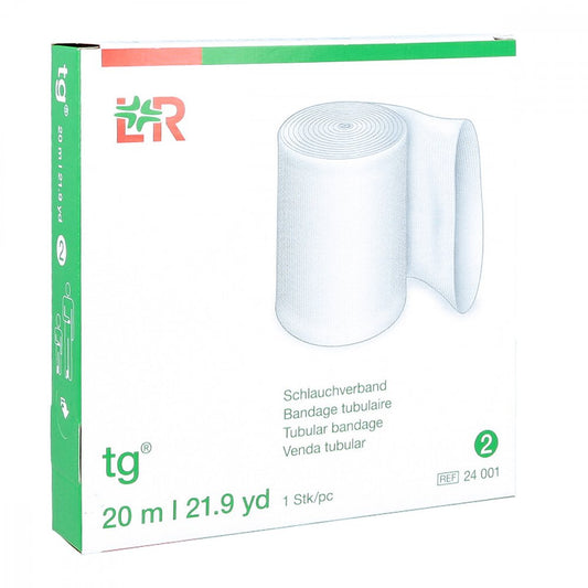 Das Produktfoto zeigt Tg Schlauchverband Gr.2 20 M Weiß (1 stk) PZN 01020217