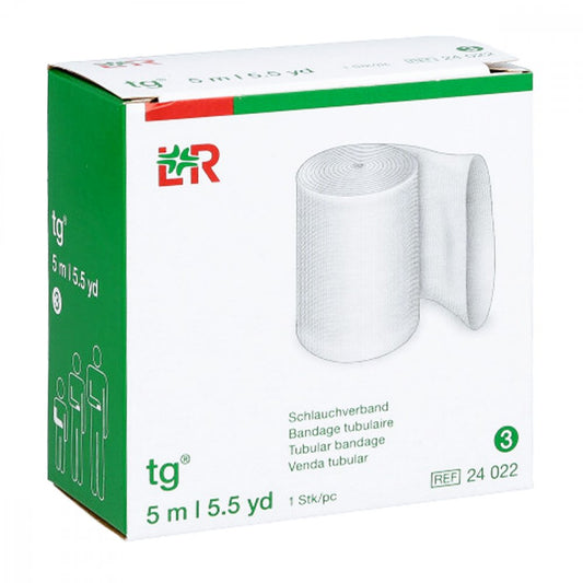 Das Produktfoto zeigt Tg Schlauchverband Gr.3 5 M Weiß (1 stk) PZN 01020223