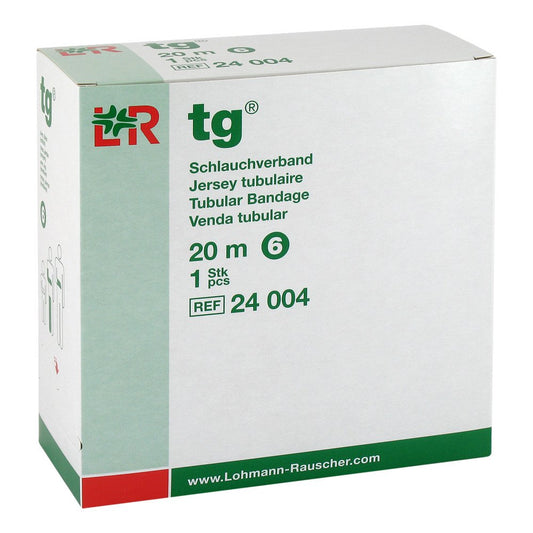 Das Produktfoto zeigt Tg Schlauchverband Gr.6 20 M Weiß (1 stk) PZN 01020281