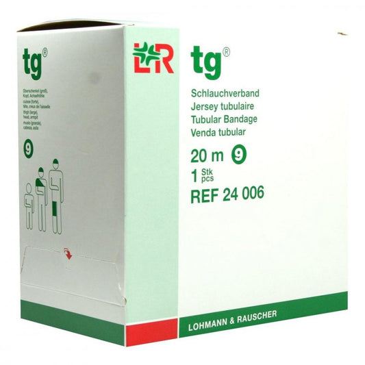 Das Produktfoto zeigt Tg Schlauchverband Gr.9 20 M Weiß (1 stk) PZN 01020312