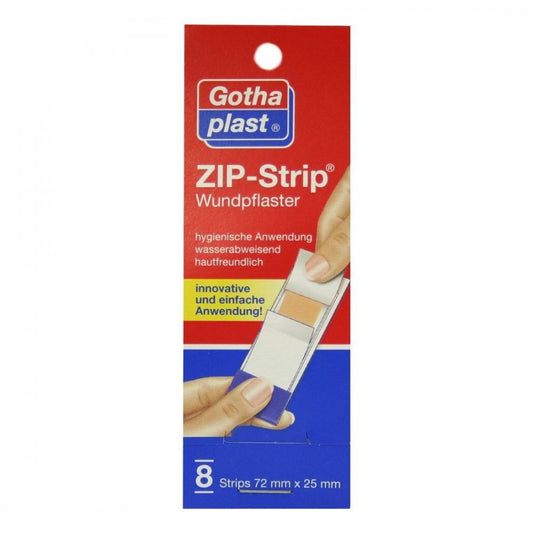 Das Produktfoto zeigt Zip-Strip Wasserabweisend 25x72 Mm (8 stk) PZN 01021381