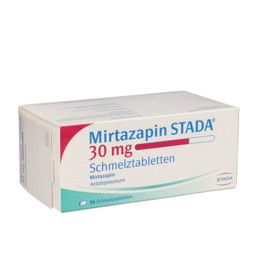 Das Produktfoto zeigt Mirtazapin Stada 30 Mg Schmelztabletten (96 stk) PZN 01027113