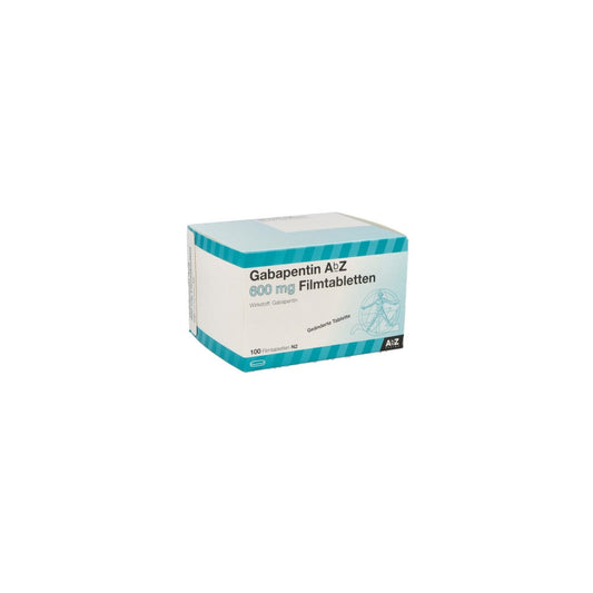 Das Produktfoto zeigt Gabapentin Abz 600 Mg Filmtabletten (100 stk) PZN 01027521