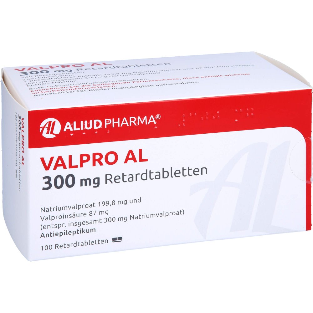 Das Produktfoto zeigt Valpro Al 300 Mg Retardtabletten (100 stk) PZN 01039085