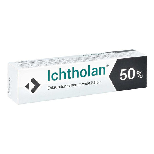 Das Produktfoto zeigt Ichtholan 50% Salbe (25 g) PZN 01050129