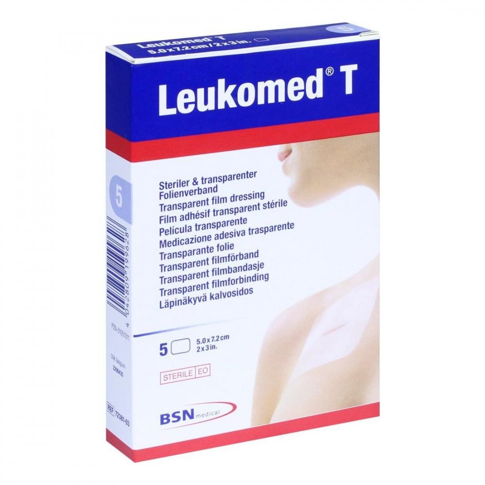 Leukomed Transp.Sterile Pflaster 5x7,2 Cm (5 stk)