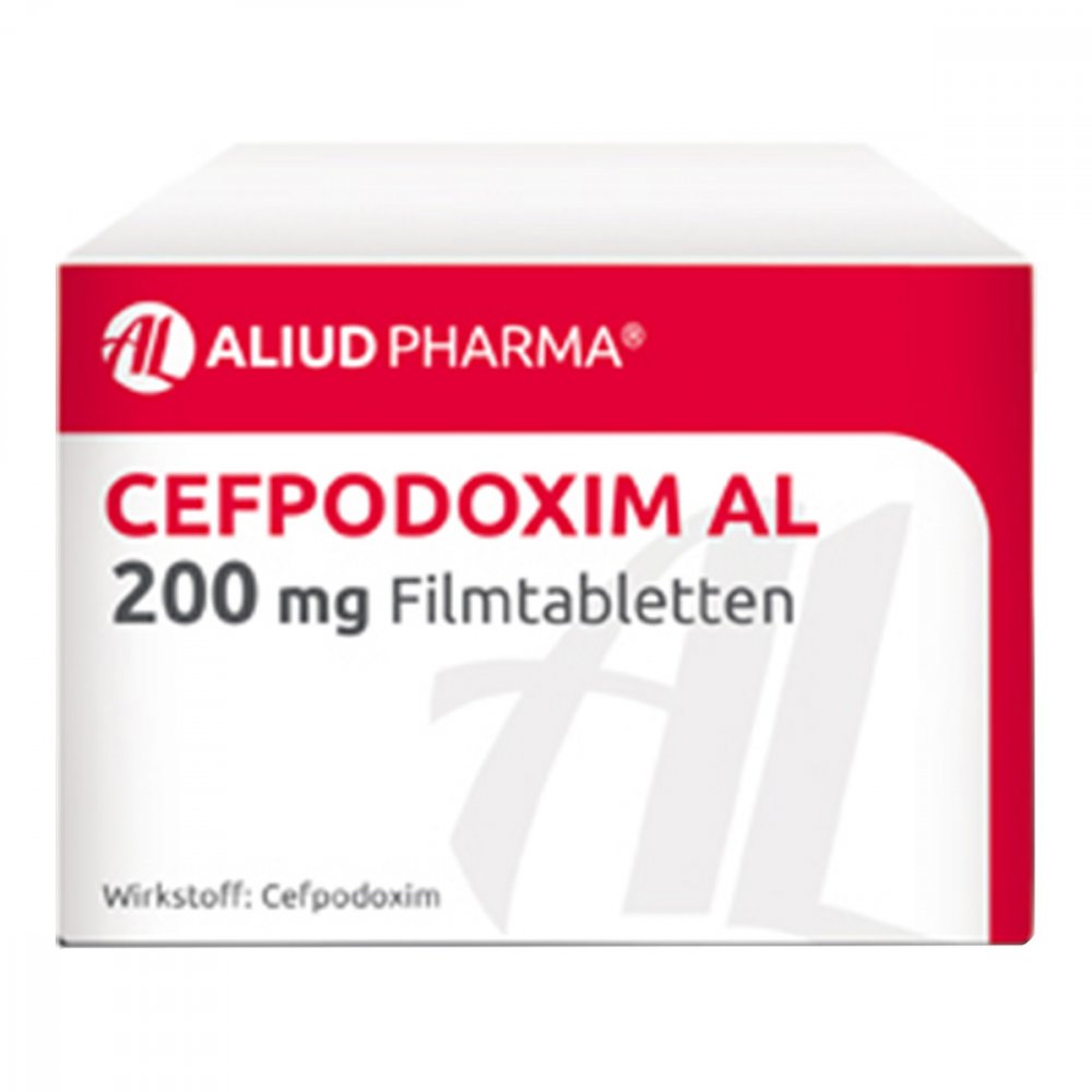 Das Produktfoto zeigt Cefpodoxim Al 200 Mg Filmtabletten (10 stk) PZN 01053406