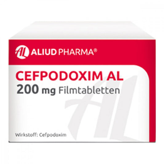 Das Produktfoto zeigt Cefpodoxim Al 200 Mg Filmtabletten (15 stk) PZN 01053412