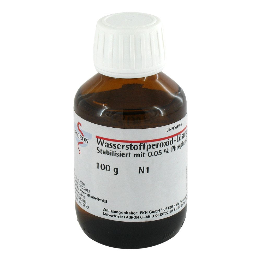 Das Produktfoto zeigt Wasserstoffperoxid Lösung 3% (100 g) PZN 01055641