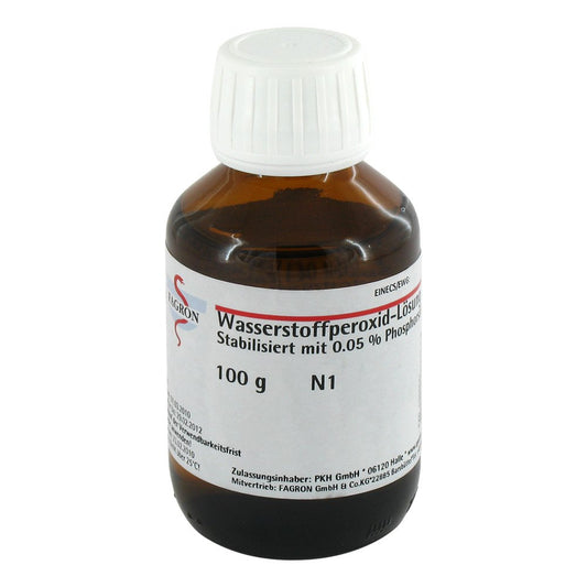 Das Produktfoto zeigt Wasserstoffperoxid Lösung 3% (100 g) PZN 01055641