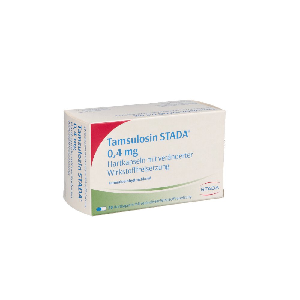 Das Produktfoto zeigt Tamsulosin Stada 0,4 Mg Hartk.M.Verä.Wst.-Frs. (50 stk) PZN 01057350