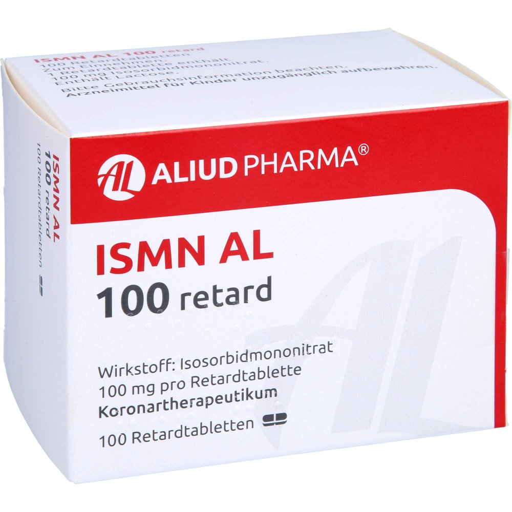 Das Produktfoto zeigt Ismn Al 100 Retard Tabletten (100 stk) PZN 01061162