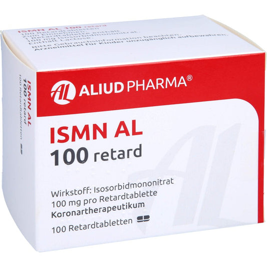 Das Produktfoto zeigt Ismn Al 100 Retard Tabletten (100 stk) PZN 01061162