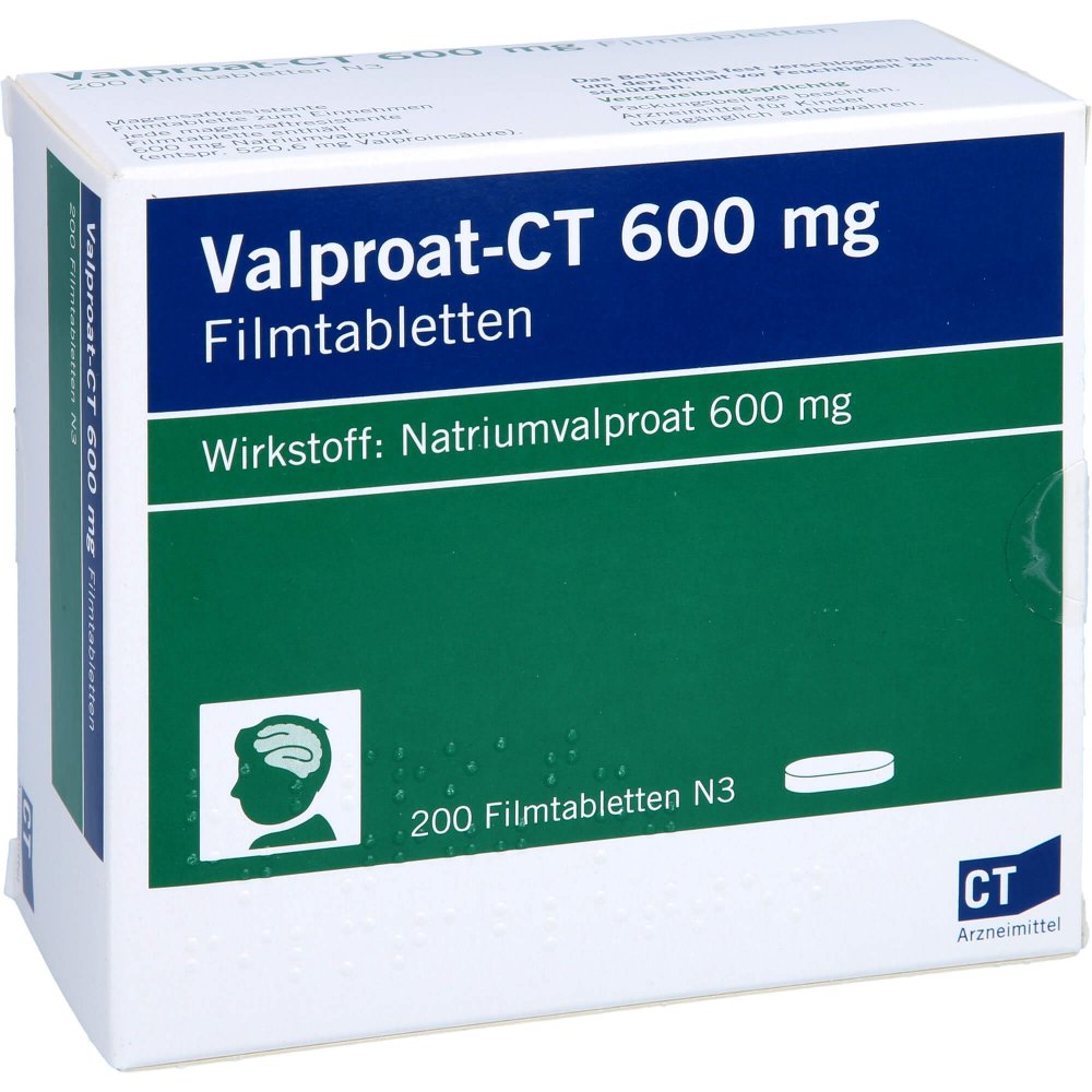 Das Produktfoto zeigt Valproat-Ct 600 Mg Magensaftres.Filmtabletten (200 stk) PZN 01065473