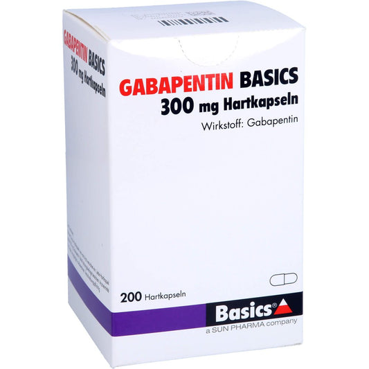 Das Produktfoto zeigt Gabapentin Basics 300 Mg Hartkapseln (200 stk) PZN 01072266