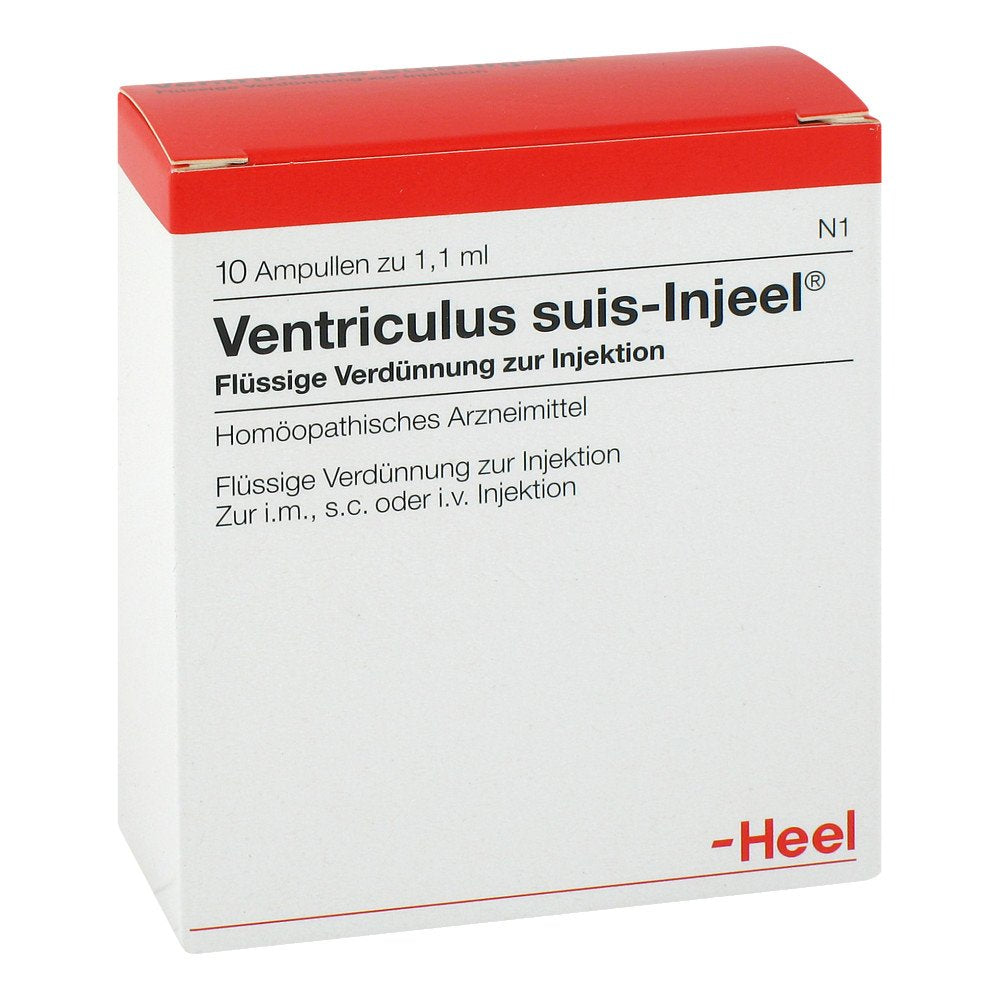 Das Produktfoto zeigt Ventriculus Suis Injeel Ampullen (10 stk) PZN 01081667