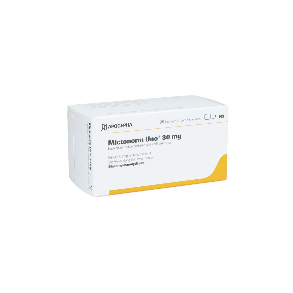Mictonorm Uno 30 Mg Hartk.M.Veränd.Wirkst.-Frs. (98 stk)