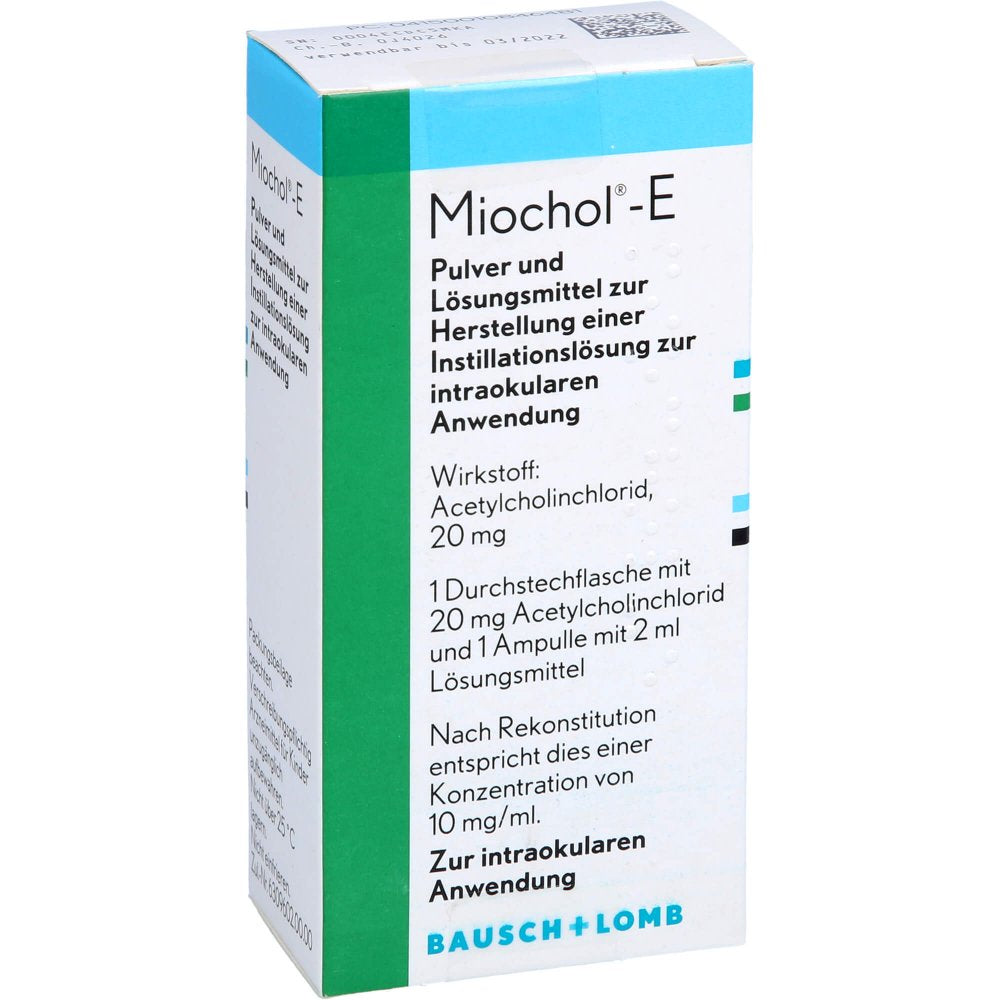 Das Produktfoto zeigt Miochol E Trockensubstanz Mit Lösungsmittel (1 stk) PZN 01084648