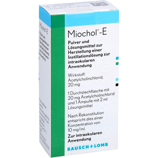 Das Produktfoto zeigt Miochol E Trockensubstanz Mit Lösungsmittel (1 stk) PZN 01084648