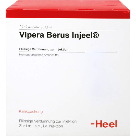 Das Produktfoto zeigt Vipera Berus Injeel Ampullen (100 stk) PZN 01095132