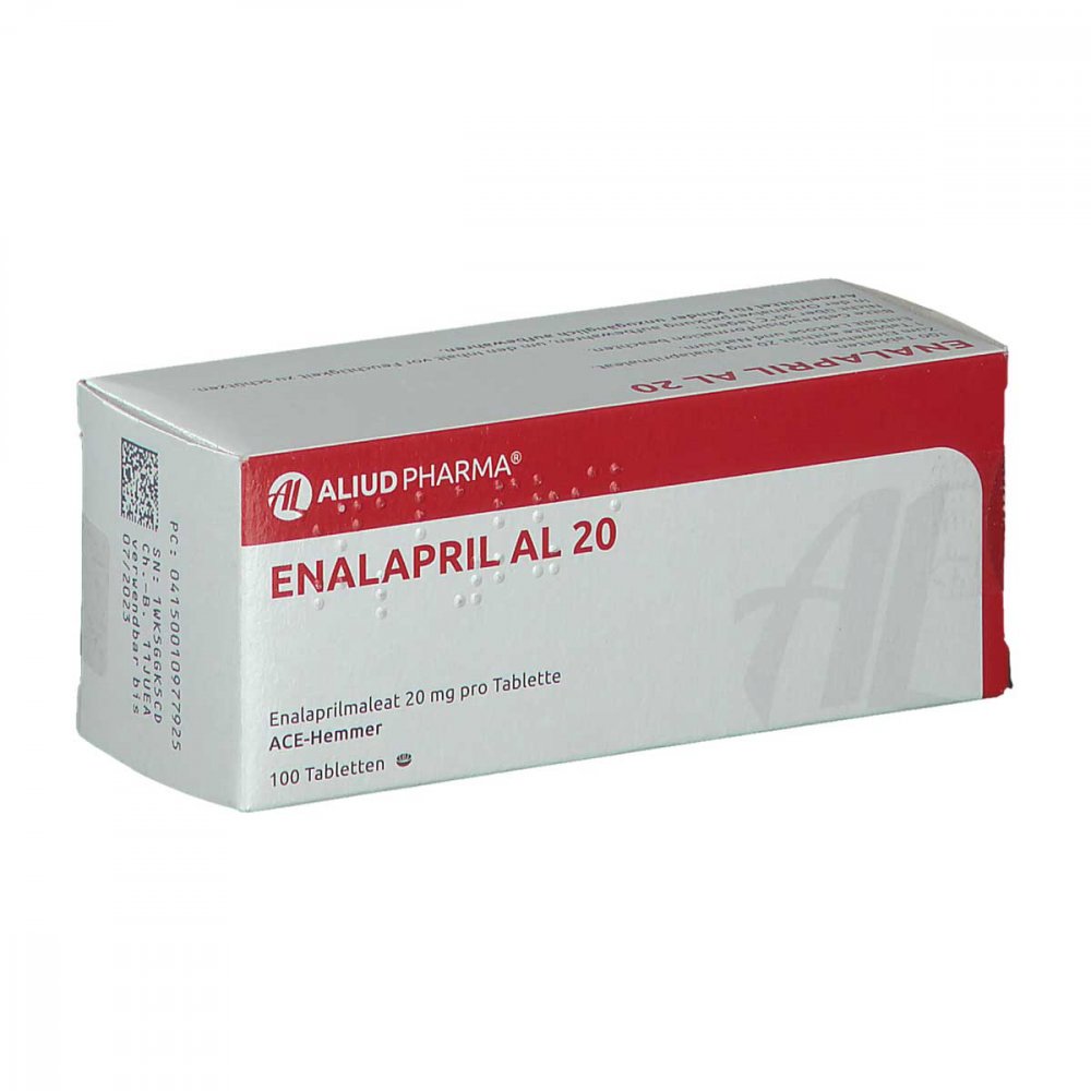 Das Produktfoto zeigt Enalapril Al 20 Tabletten (100 stk) PZN 01097792