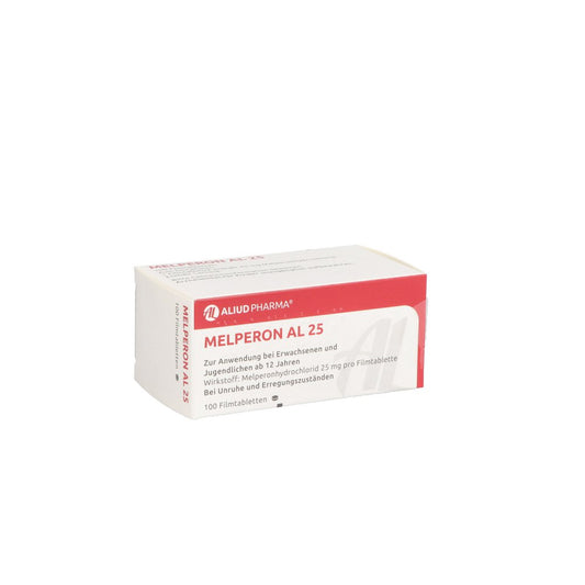 Das Produktfoto zeigt Melperon Al 25 Filmtabletten (100 stk) PZN 01104351