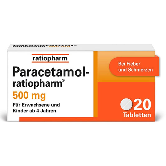 Paracetamol-Ratiopharm 500 Mg Tabletten (20 stk)