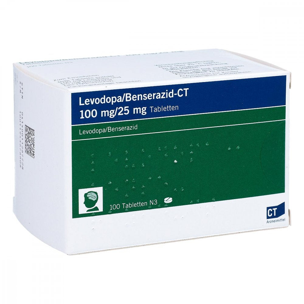 Das Produktfoto zeigt Levodopa Benserazid-Ct 100 Mg/25 Mg Tabletten (100 stk) PZN 01126772