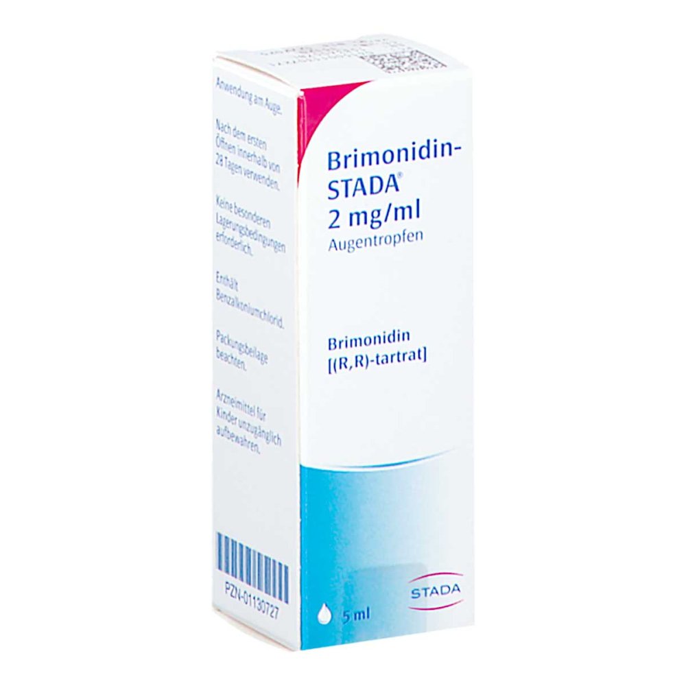Das Produktfoto zeigt Brimonidin-Stada 2 Mg/Ml Augentropfen (5 ml) PZN 01130727