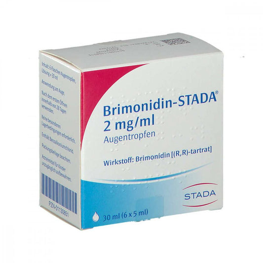 Das Produktfoto zeigt Brimonidin-Stada 2 Mg/Ml Augentropfen (6X5 ml) PZN 01130851