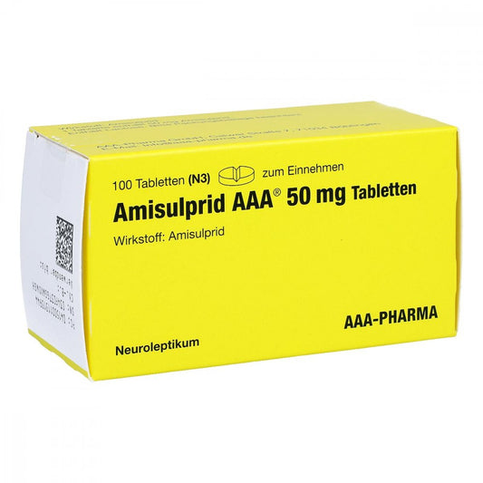 Das Produktfoto zeigt Amisulprid Aaa-Pharma 50 Mg Tabletten (100 stk) PZN 01131394