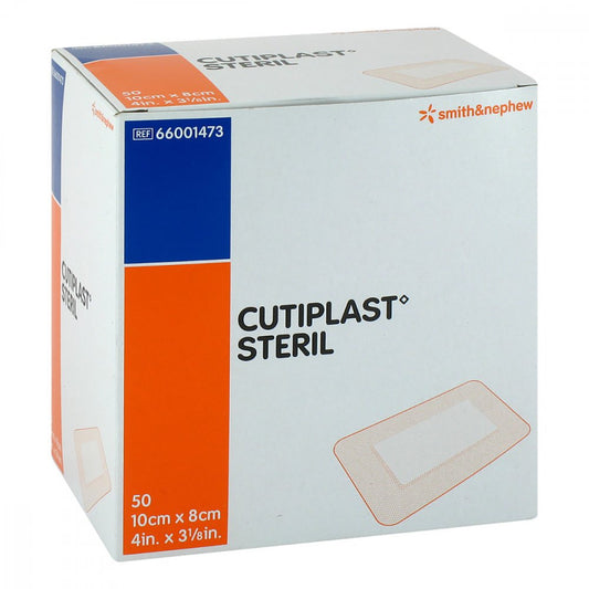 Das Produktfoto zeigt Cutiplast Steril Wundverband 8x10 Cm (50 stk) PZN 01131595